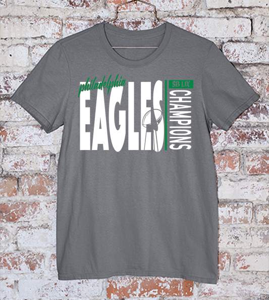 Super Bowl LIX Eagles Championship Dark Grey Tee