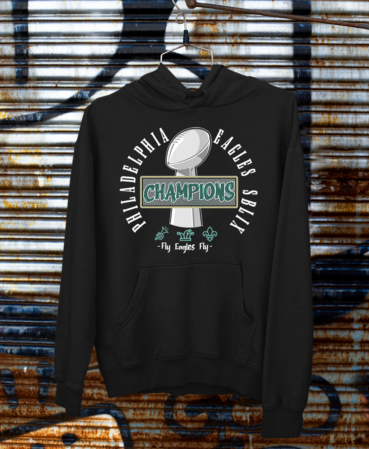 SBLIX Champions Eagles Black Hoodie