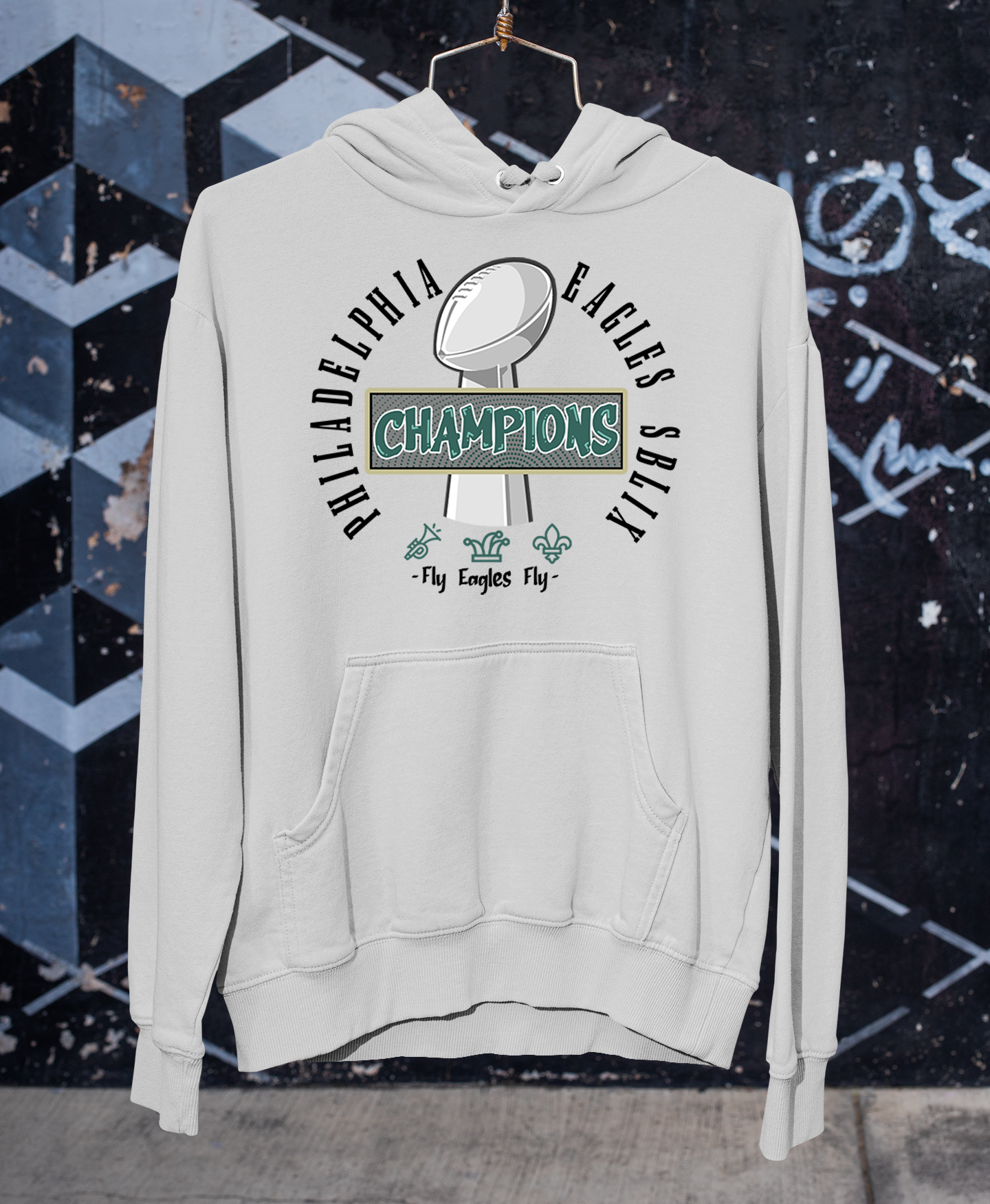 SBLIX Champions Eagles Grey Hoodie