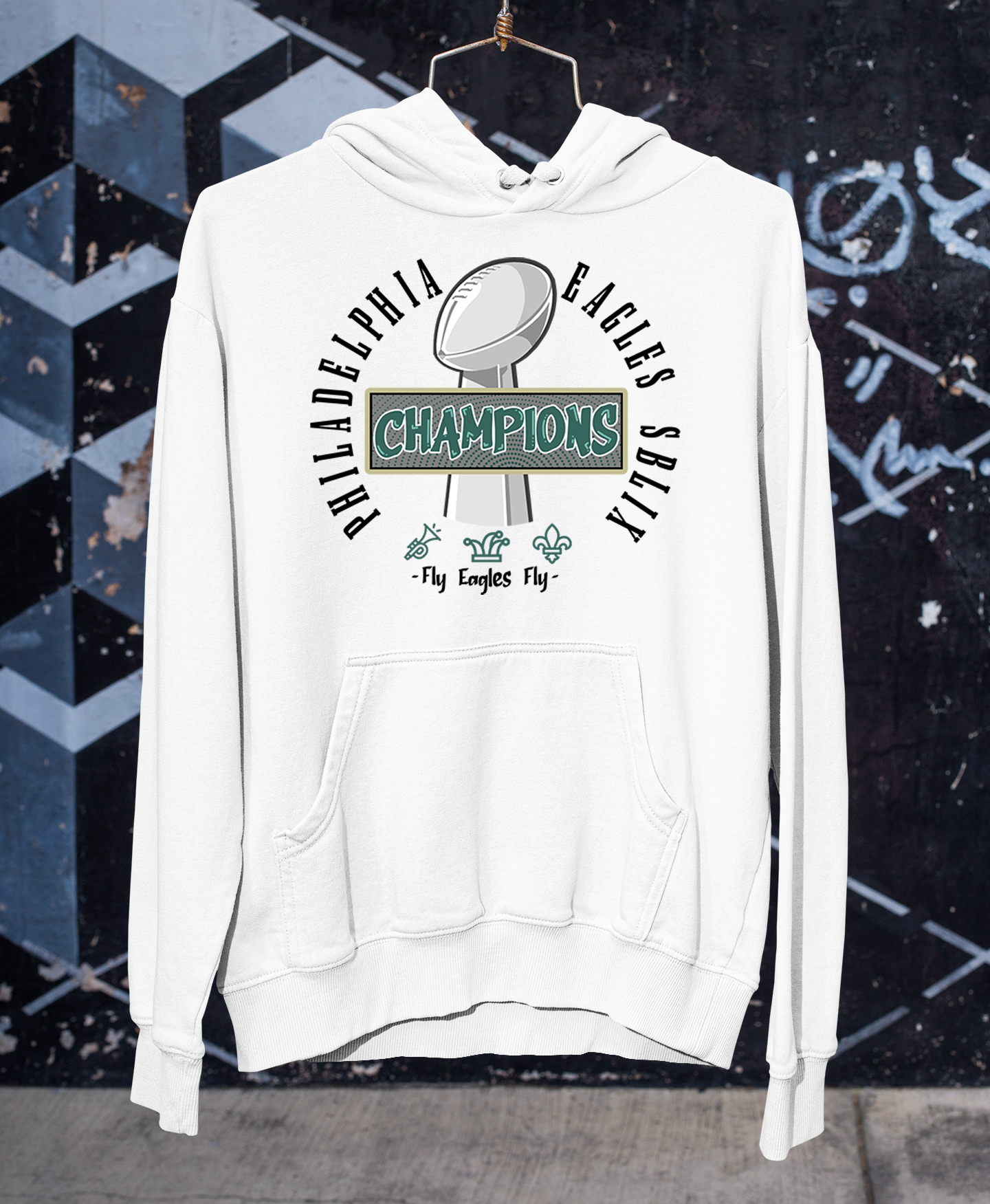 SBLIX Champions Eagles White Hoodie