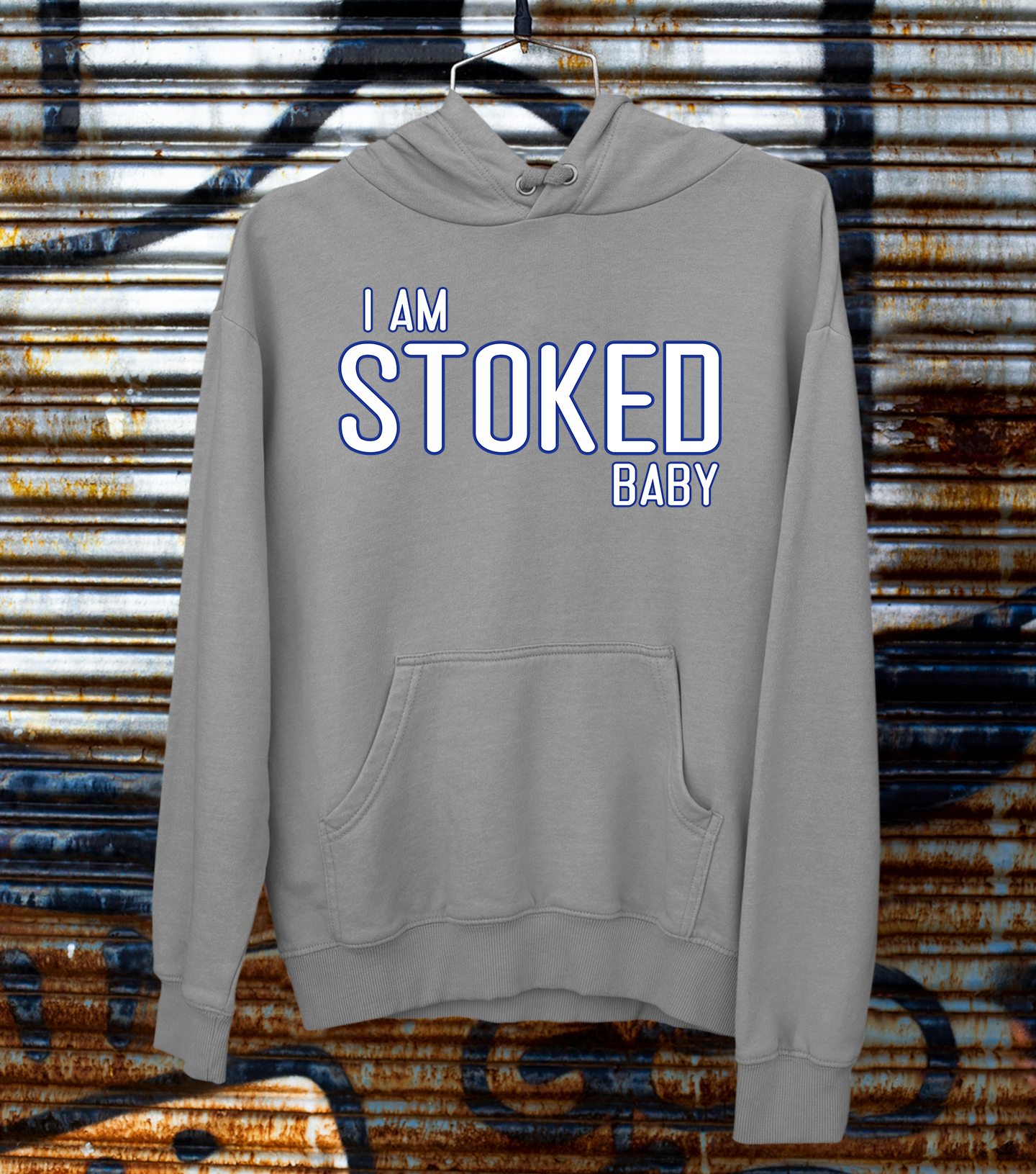 I am Stoked Baby Phillies grey hoodie