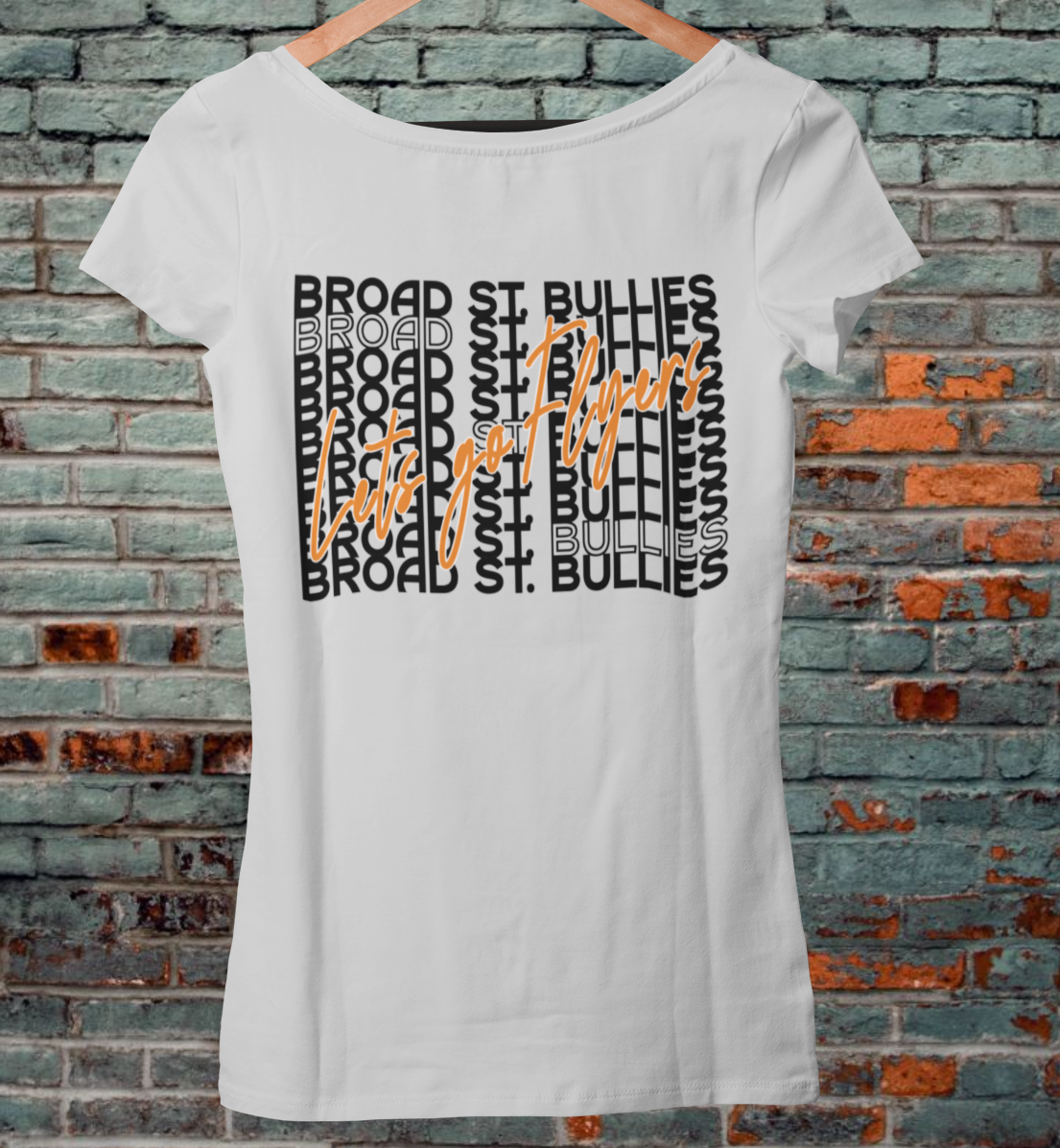 Womens Flyers Script Light Grey Tee