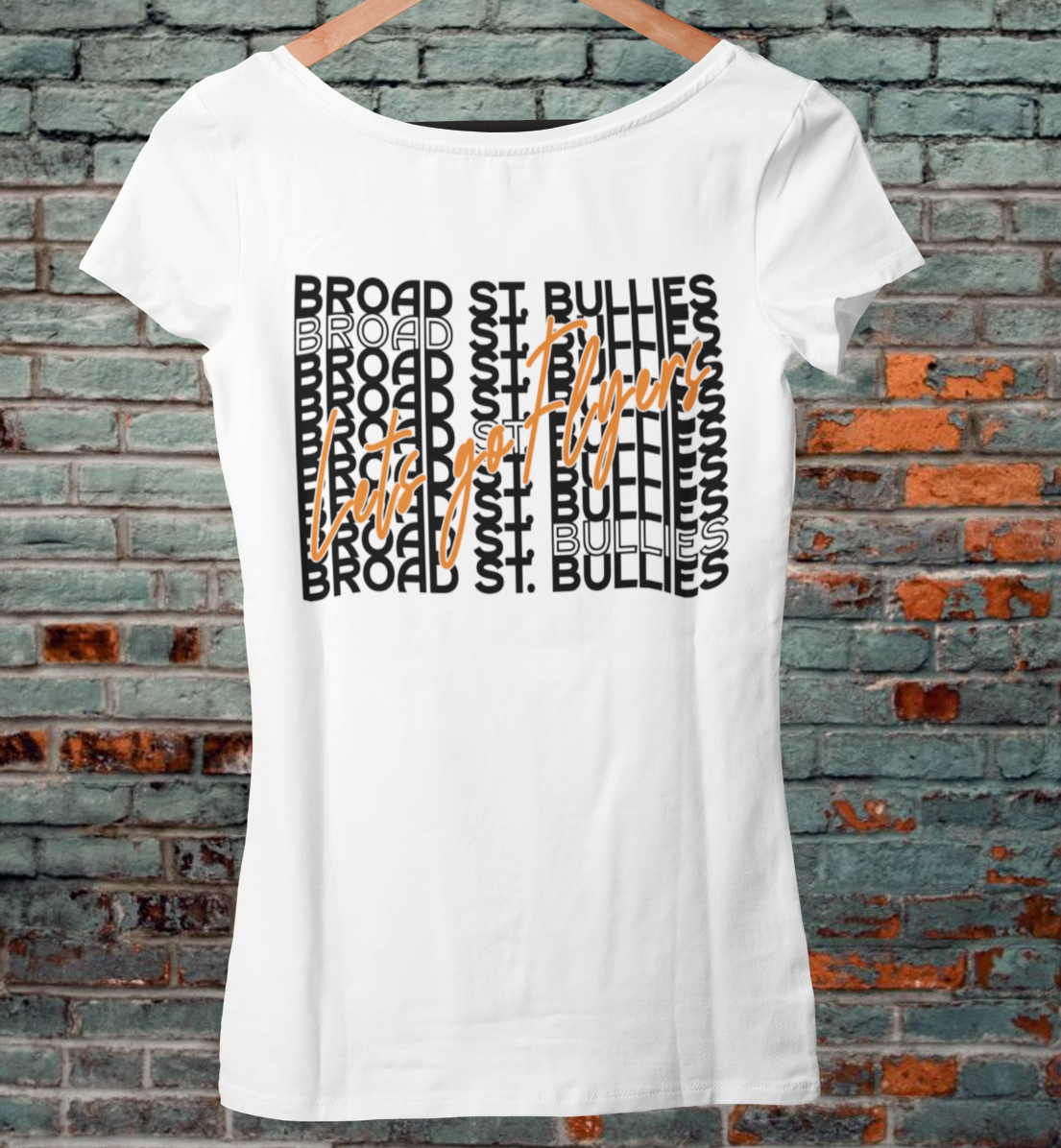 Womens Flyers Script White Tee
