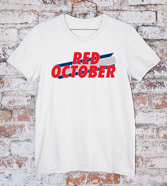 Phillies Red October White Tee front