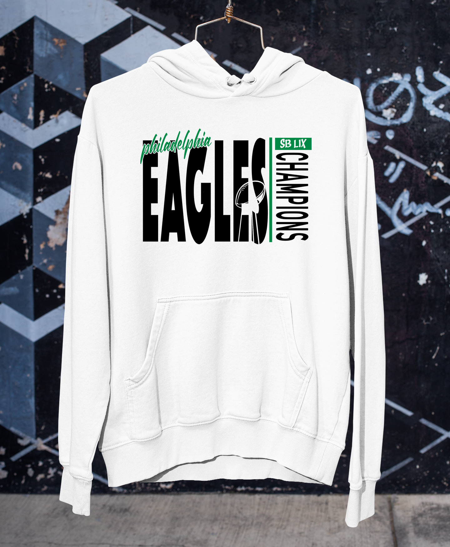Super Bowl LIX Eagles Championship White Hoodie