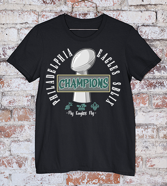SBLIX Champions Eagles Black Tee