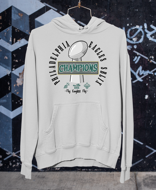 SBLIX Champions Eagles Grey Hoodie