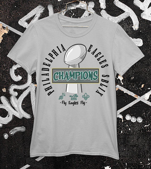 SBLIX Champions Eagles Grey Tee