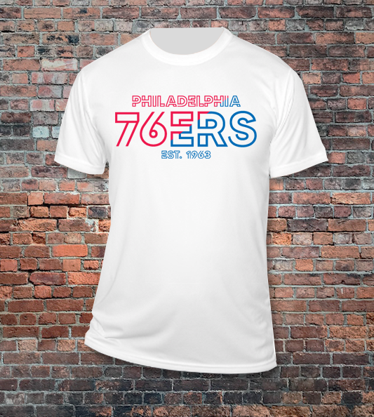 76ers Neon Series performance tee in white