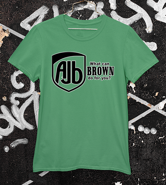 AJ Brown - UPS style tee shirt in kelly green