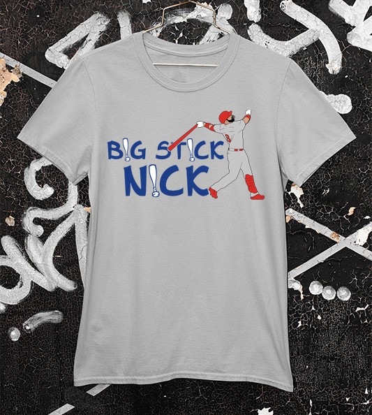 Nick Castellanos "BIG STICK NICK" phillies grey tee