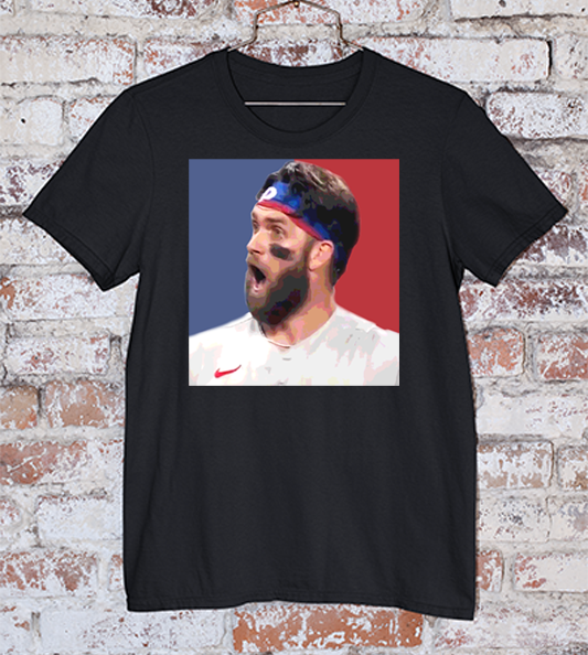 Bryce Harper Jaw Drop picture black tee