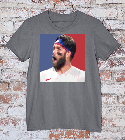 Bryce Harper Jaw Drop picture dark greytee