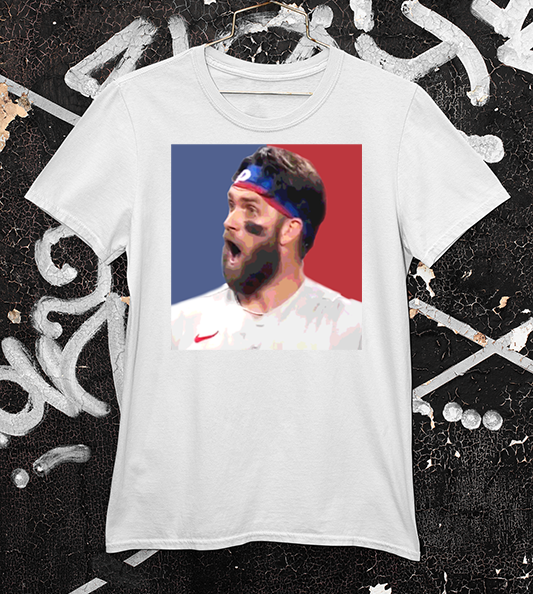 Bryce Harper Jaw Drop picture white tee