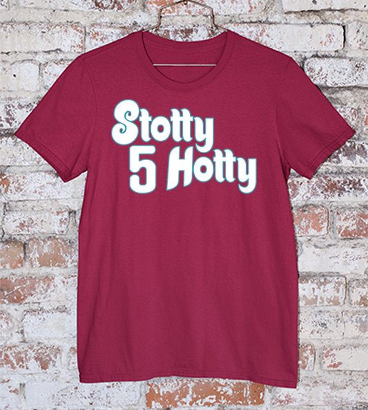 Bryson Stott "stotty 5 hotty" maroon tee