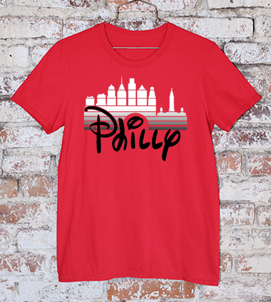 Philly Disney Castle Tee in Red