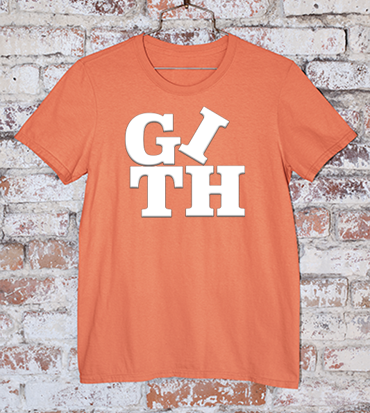 Get in the Hole Podcast tee in heather orange