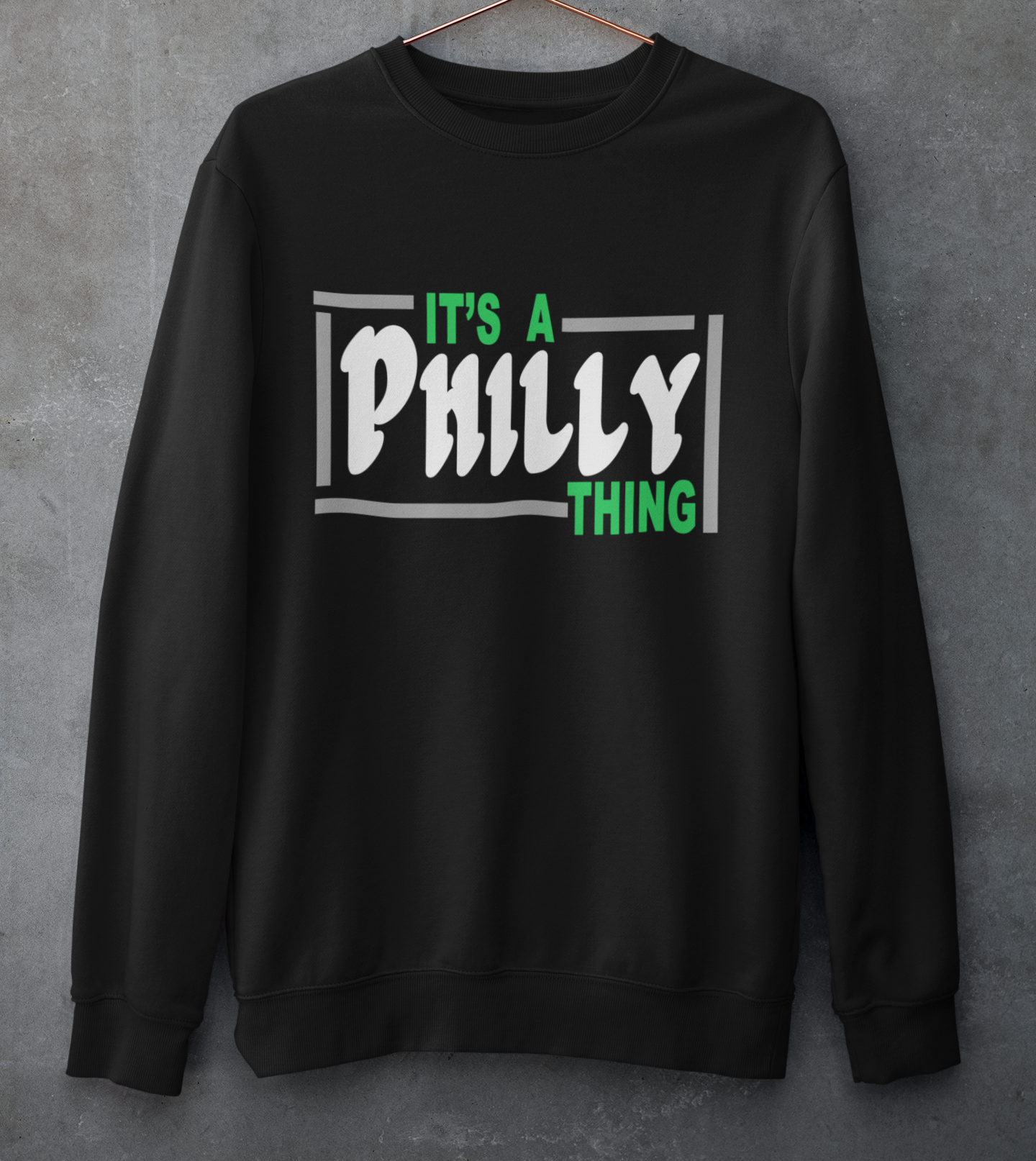 Its a Philly thing eagles black crew neck