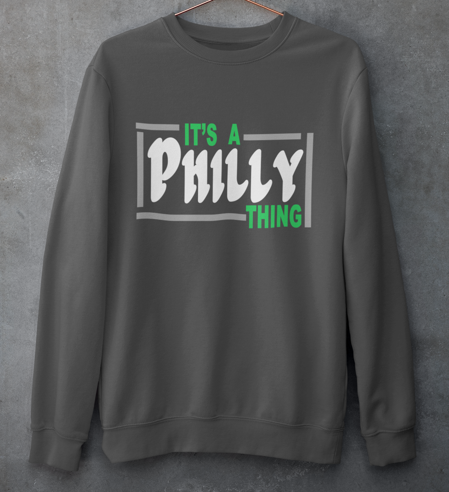 Its a Philly thing eagles dark grey crew neck