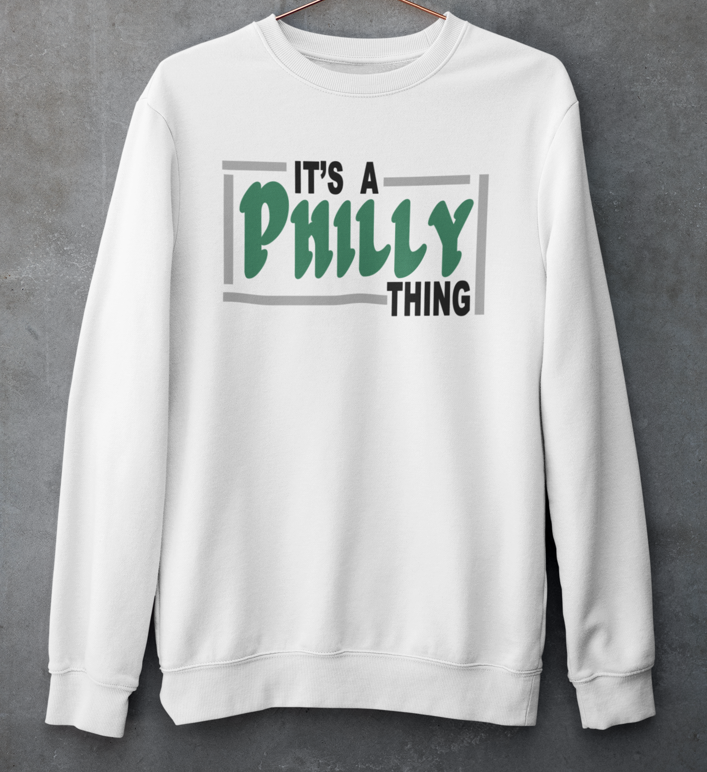 Its a Philly thing eagles white crew neck