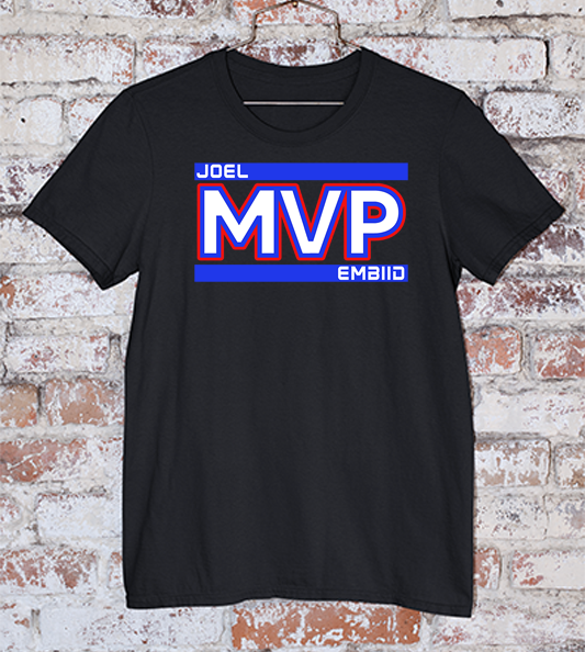 Joel MVP text shirt in black