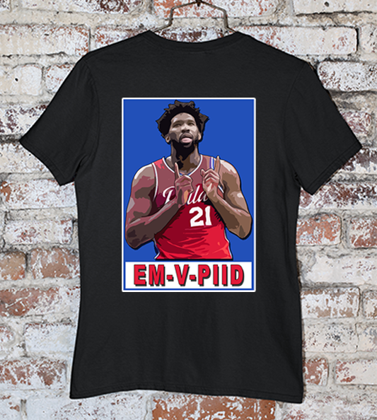 Joel Embiid MVP black shirt