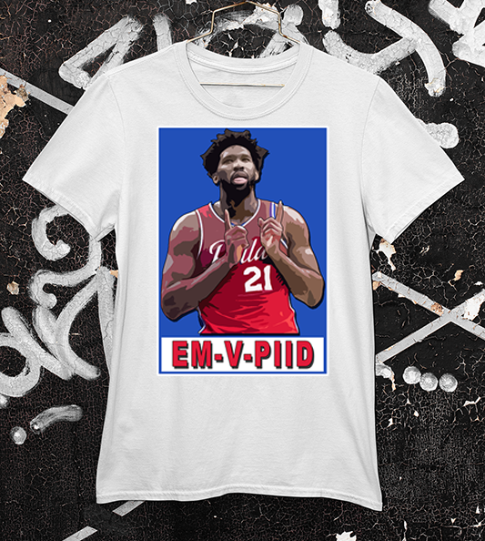 Joel Embiid MVP white shirt