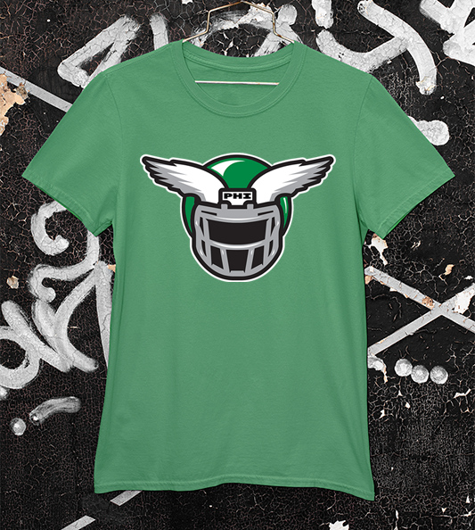 Kelly Green Eagles Helmet Tee