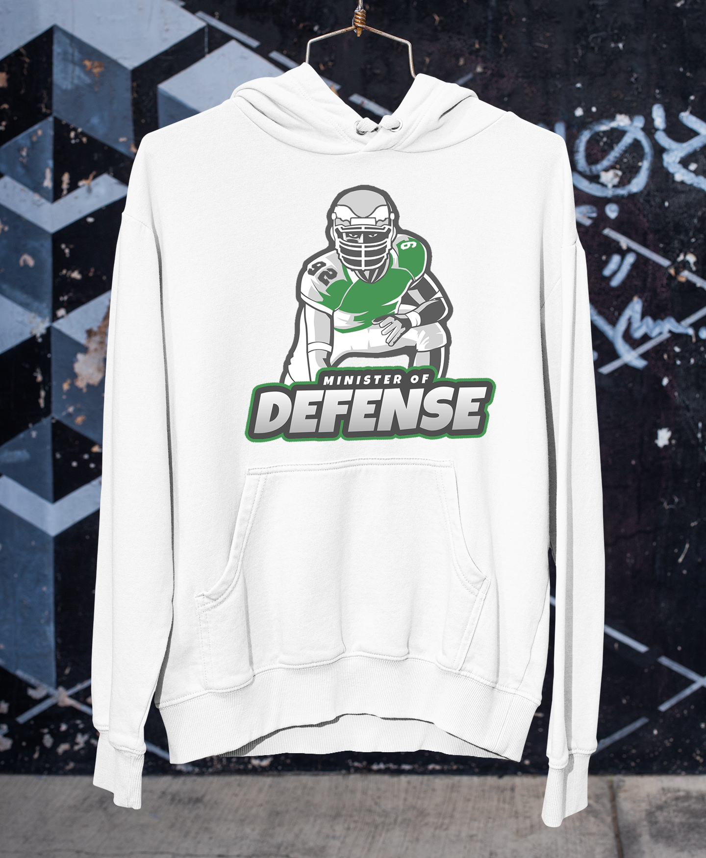 Minister of Defense Reggie White Eagles Hoodie in white