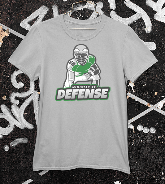 Minster of Defense Reggie White Eagles Shirt in Grey