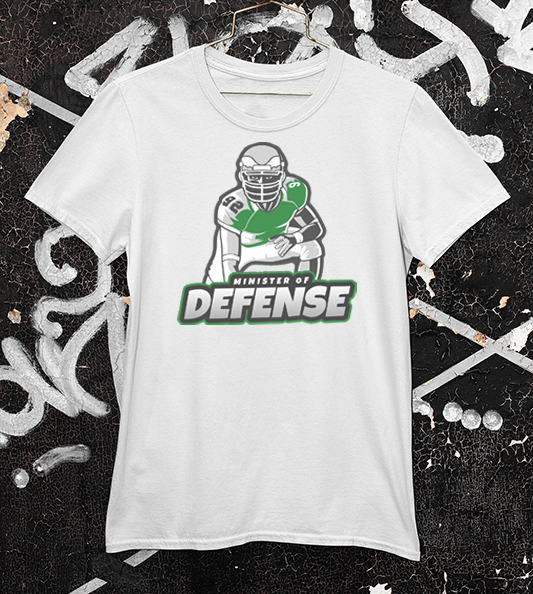 Minster of Defense Reggie White Eagles Shirt in White