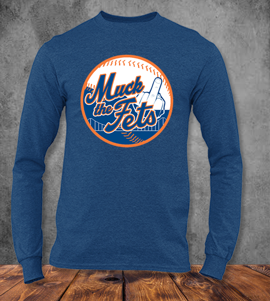 Muck the Fets Long Sleeve Navy Tee