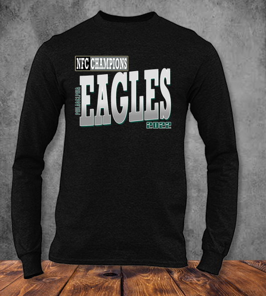 Eagles 2022 NFC Champion Black Long Sleeve