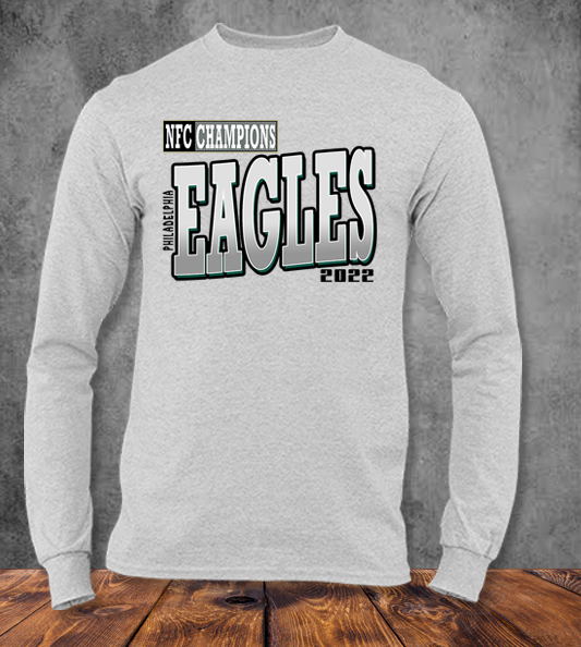 Eagles 2022 NFC Champion Grey Long Sleeve