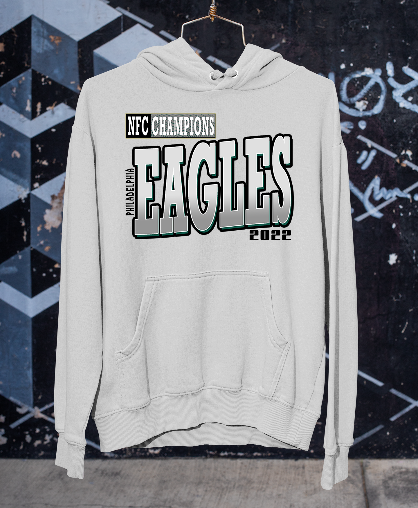 Eagles 2022 NFC Champion light grey hoodie