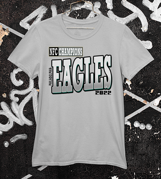 Eagles 2022 NFC Champion light grey t shirt