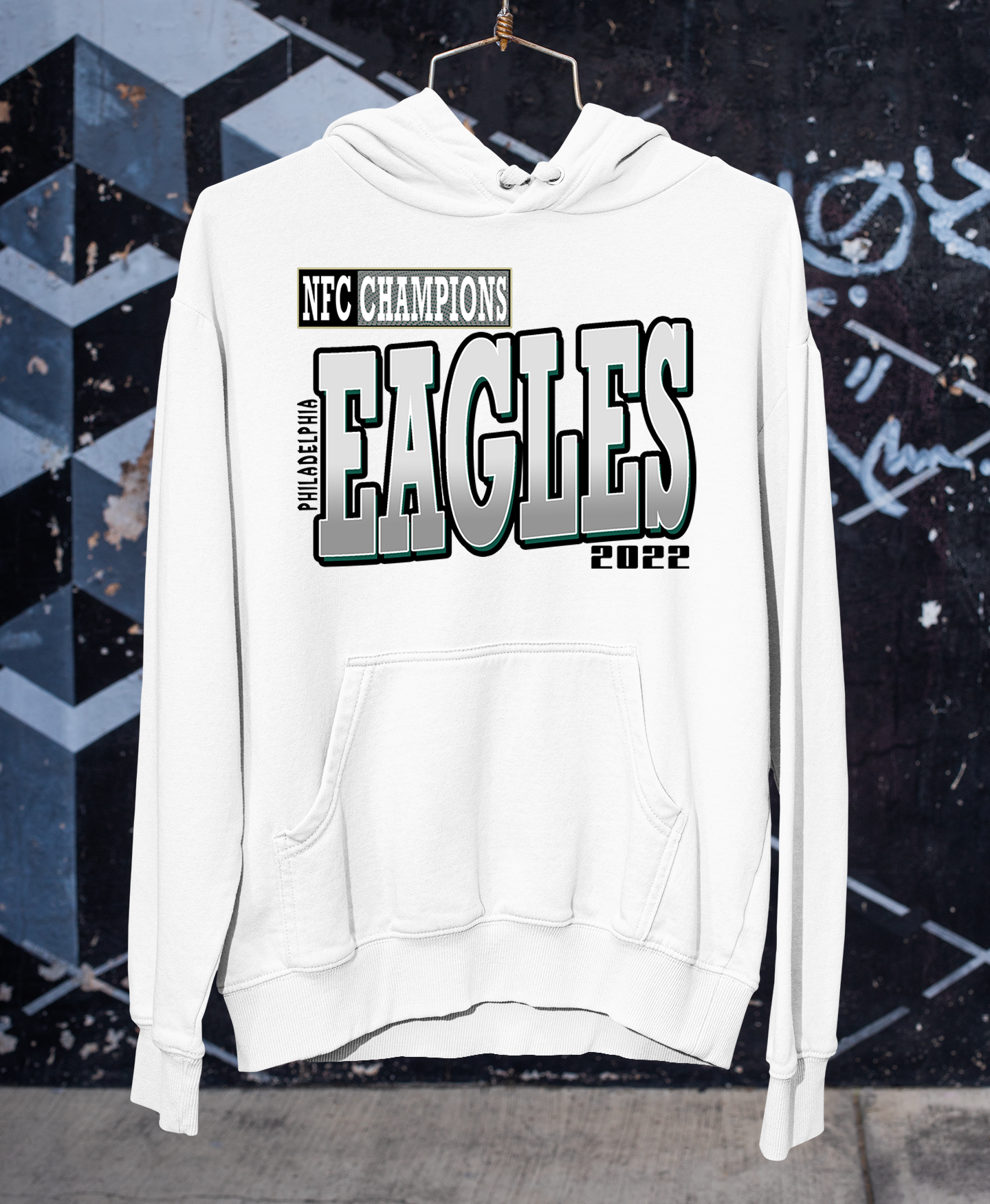 Eagles 2022 NFC Champion white hoodie