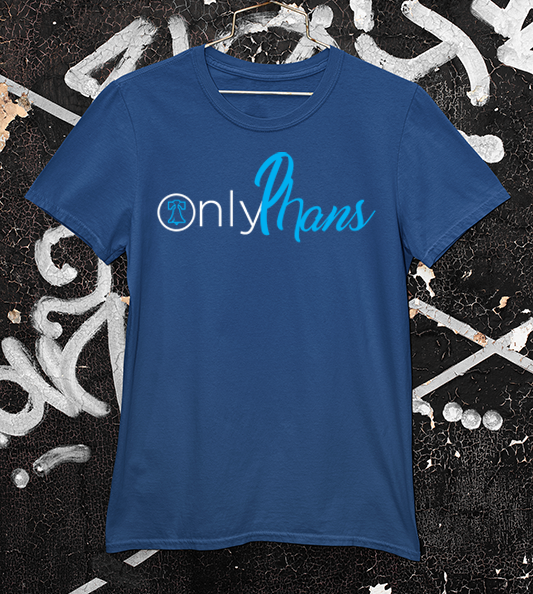 Only "Phans" Spoof Tee in Navy