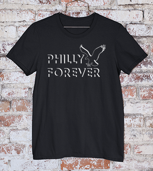 Philly Forever Eagles Logo black t shirt