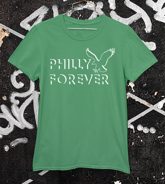 Philly Forever Eagles Logo kelly green t shirt