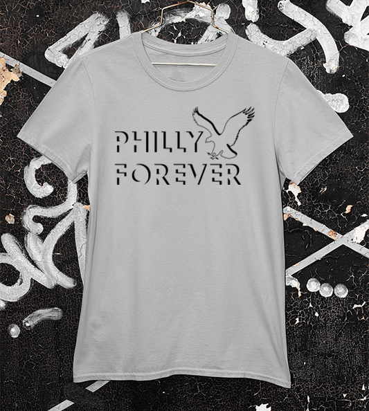 Philly Forever Eagles Logo grey t shirt