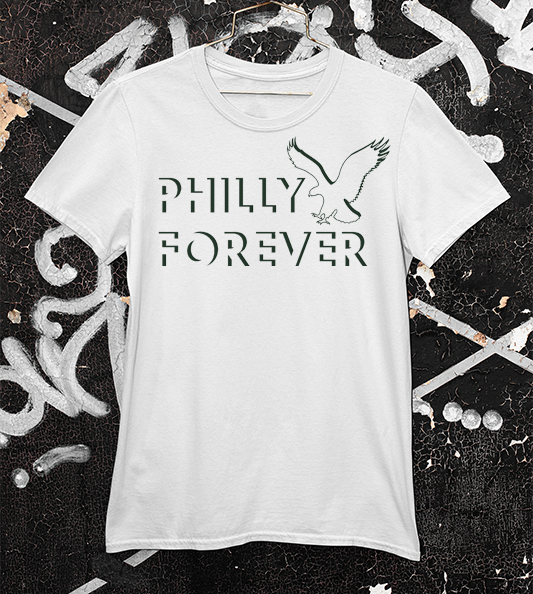 Philly Forever Eagles Logo white t shirt