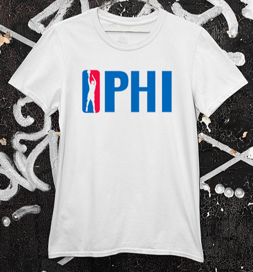 PHI NBA logo shirt in grey