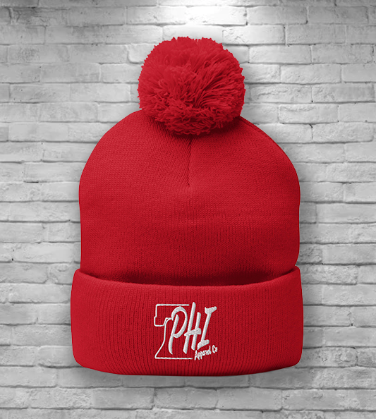 PHI logo Red Tailgate Beanie