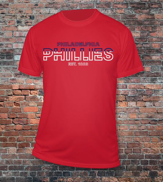 Phillies Neon Sign Series Tee in red