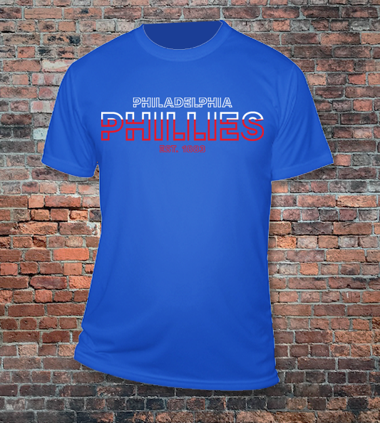 Phillies Neon Sign Series Tee in blue