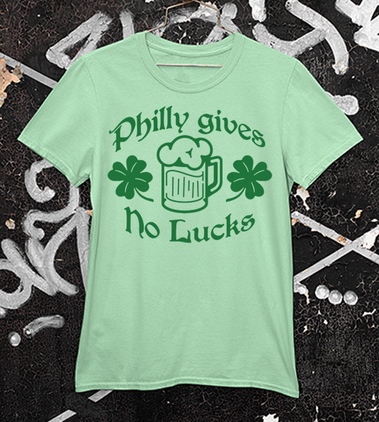 Philly Gives No Lucks mint tee