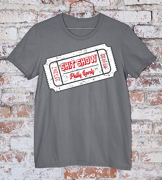 Philly Sports Sh*t Show Ticket Stub Tee in Dark Grey