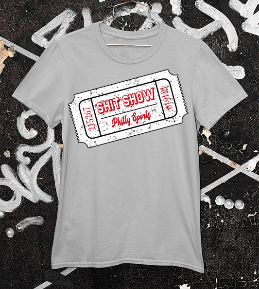 Philly Sports Sh*t Show Ticket Stub Tee in Light Grey