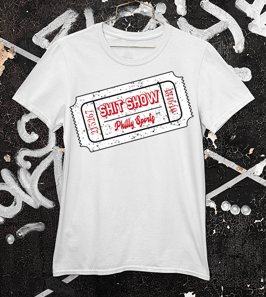 Philly Sports Sh*t Show Ticket Stub Tee in White